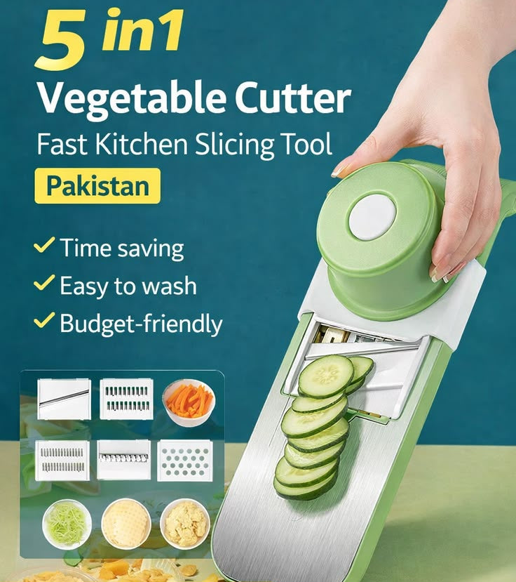 Imported 5 in 1 Multi-functional Vegetable Slicer